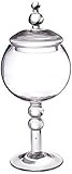 Weddingstar Large Glass Apothecary Candy Jar – Footed Globe Bowl with Lid | Amazon (US)
