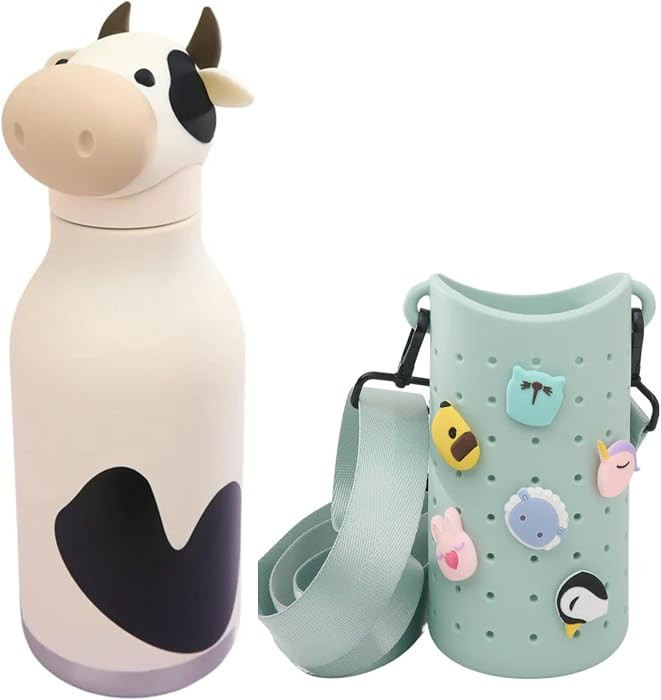 asobu Bestie Water Bottle & Silicone Bottle Sling Bundle, Limited Edition Collectible Character B... | Amazon (US)