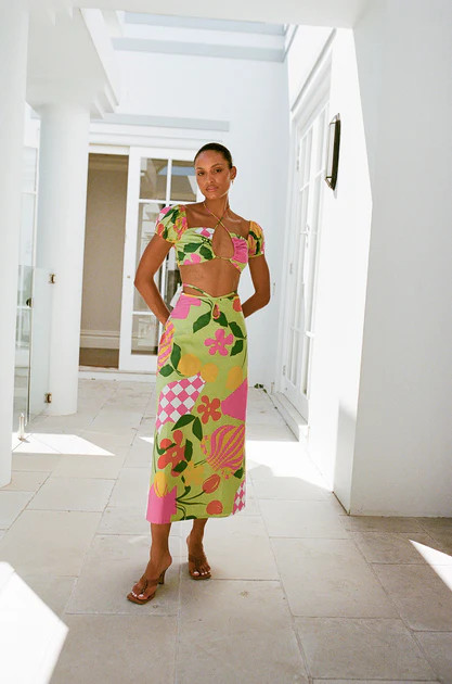 Damini Skirt - Vaso Verde | SABO SKIRT (Global)