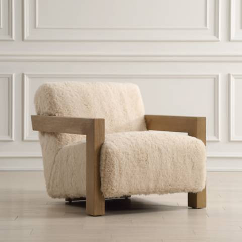 Uttermost Jackson Ceruse Fabric Accent Chair | Lamps Plus