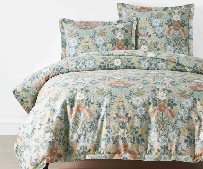Peacock Ivory Sateen Duvet Cover | Rifle Paper Co. | Rifle Paper Co.