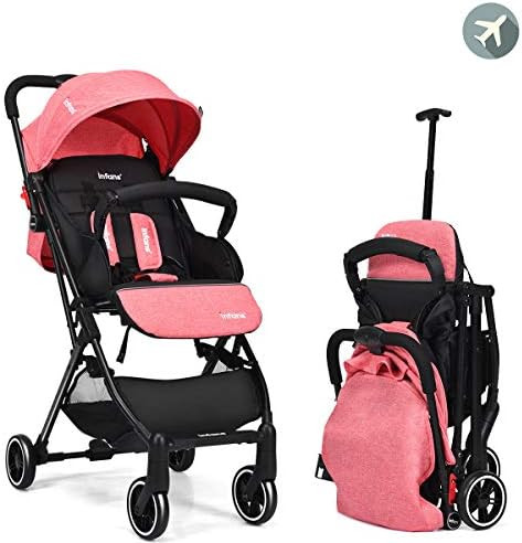 INFANS Lightweight Baby Stroller | Folding Travel Stroller with Extendable Pull Rod, Safe Five-Po... | Amazon (US)