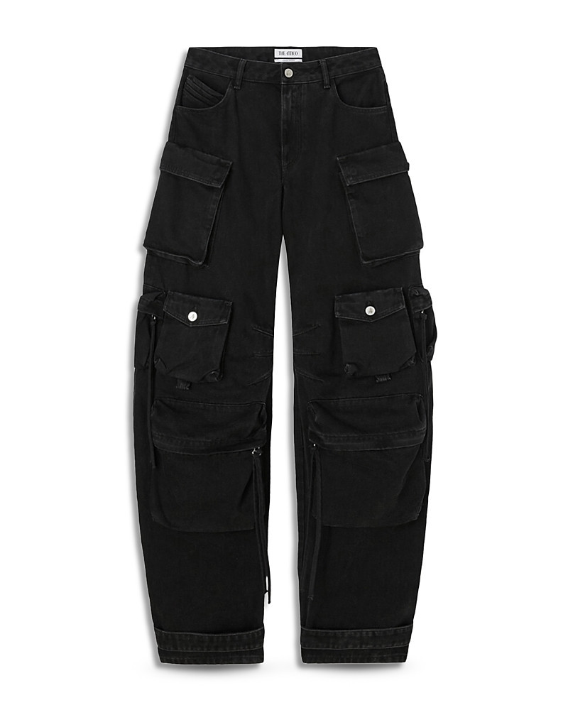 The Attico Fern Cargo Jeans in Black | Bloomingdale's (US)