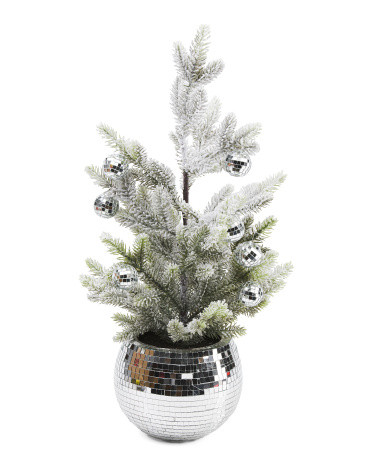 24in Snowy Disco Faux Tree | Plants & Planters | Marshalls | Marshalls