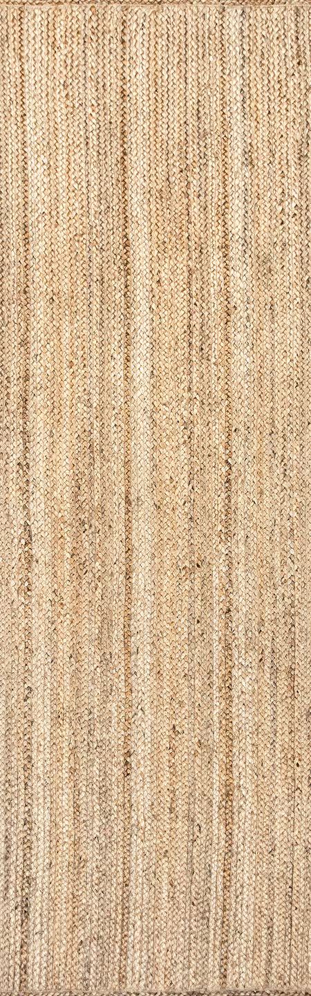 Natural Jute Braided 2' 6" x 8' Area Rug | Rugs USA