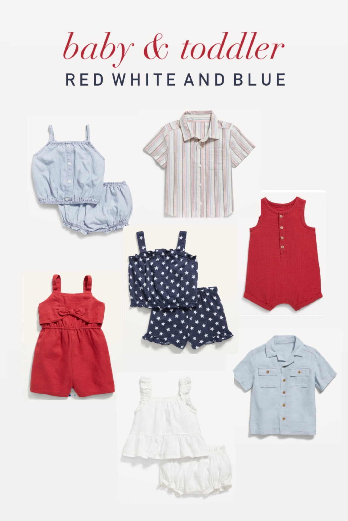 Baby outfits
July 4th
Fourth of July
Toddler outfit
Baby boy
Baby girl 
Old navy 

#LTKFind #LTKbaby #LTKkids