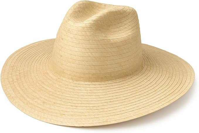 Wide Brim Straw Sun Hat, Western Style, Natural Color | Amazon (US)