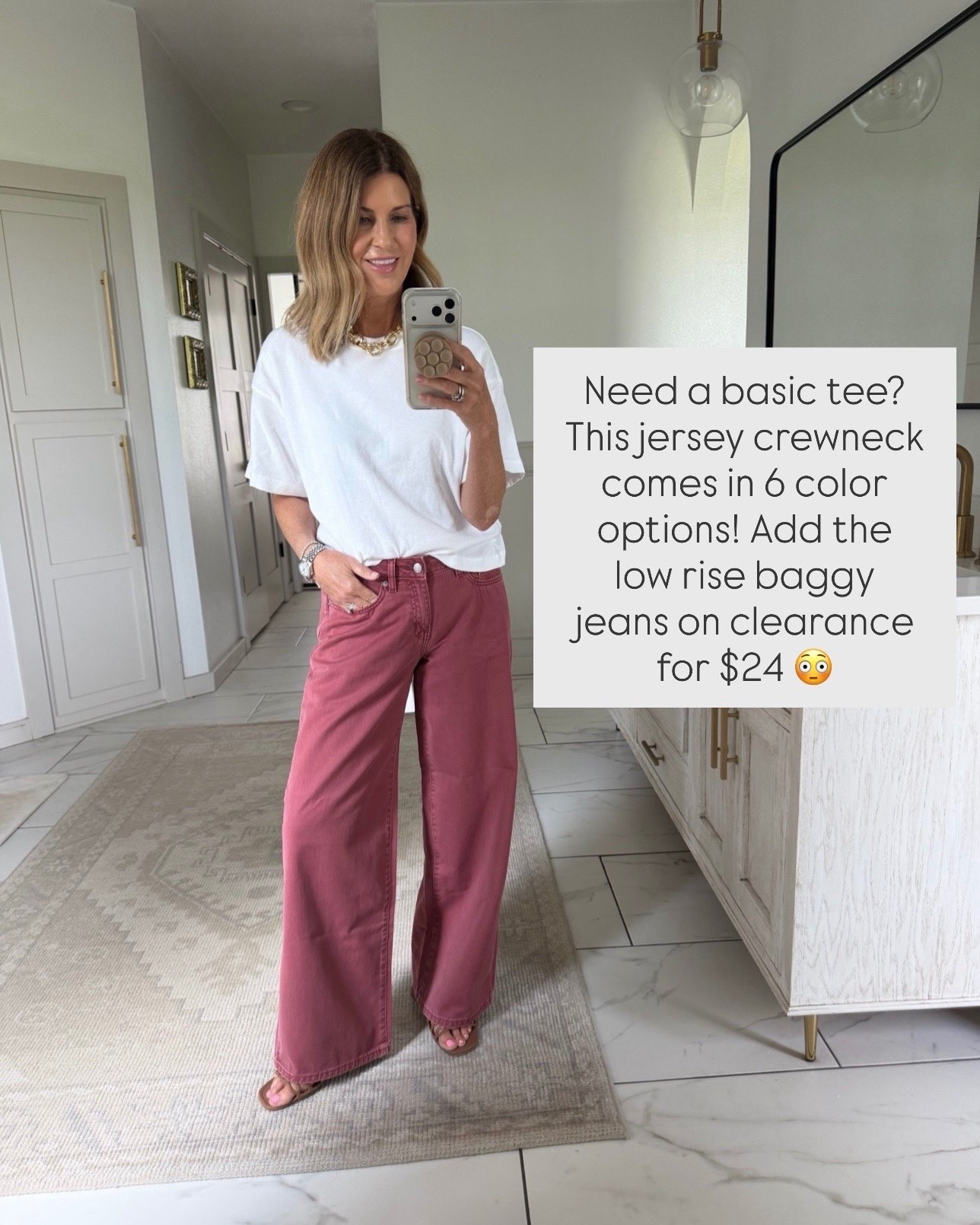 Size small top and size 4 jeans

#LTKSaleAlert #LTKOver40