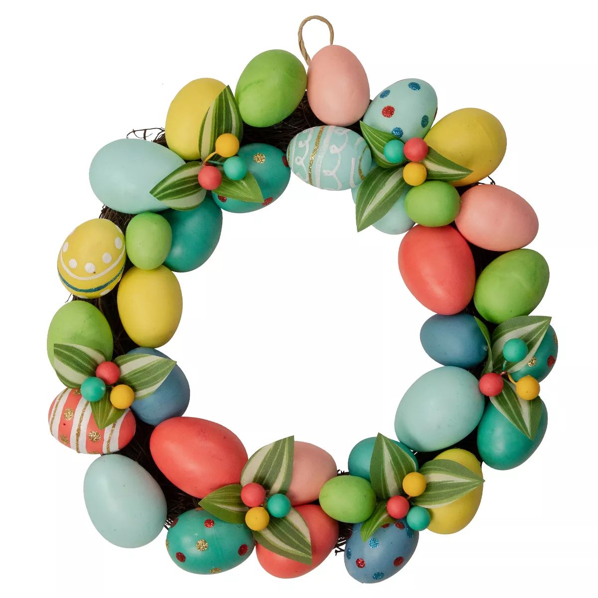 Northlight Colorful Easter Egg Wreath, 14-Inch, Unlit | Target