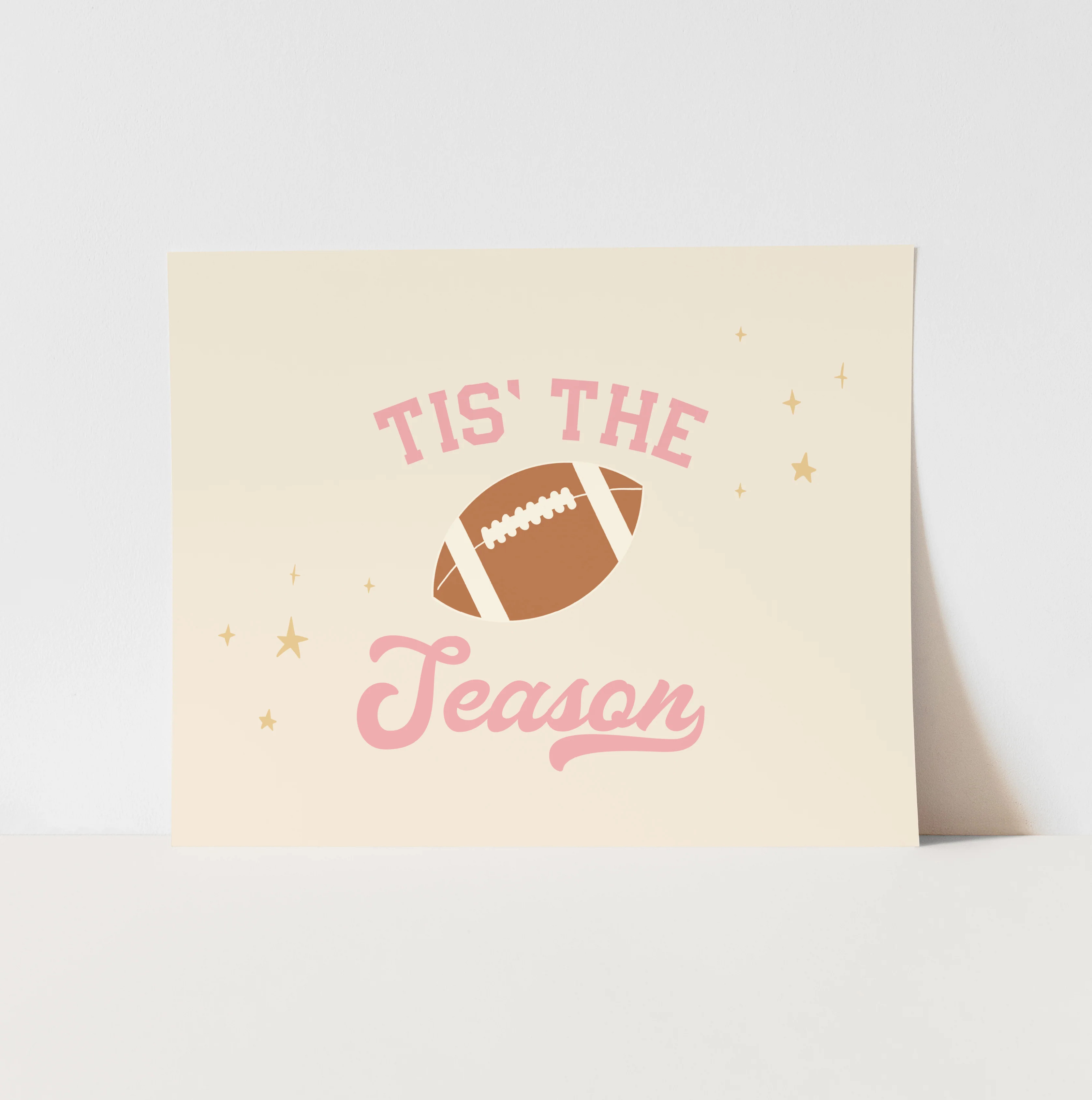 Art Print: {Pink} Football Tis The Season | Hunny Prints