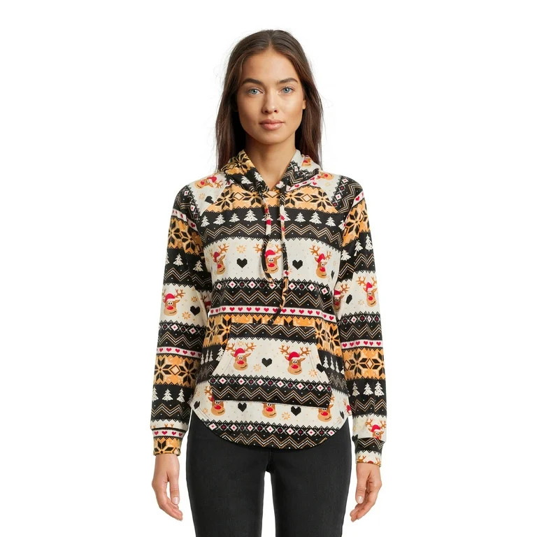 No Boundaries Juniors Christmas Pullover Hoodie, Sizes XS-3XL | Walmart (US)