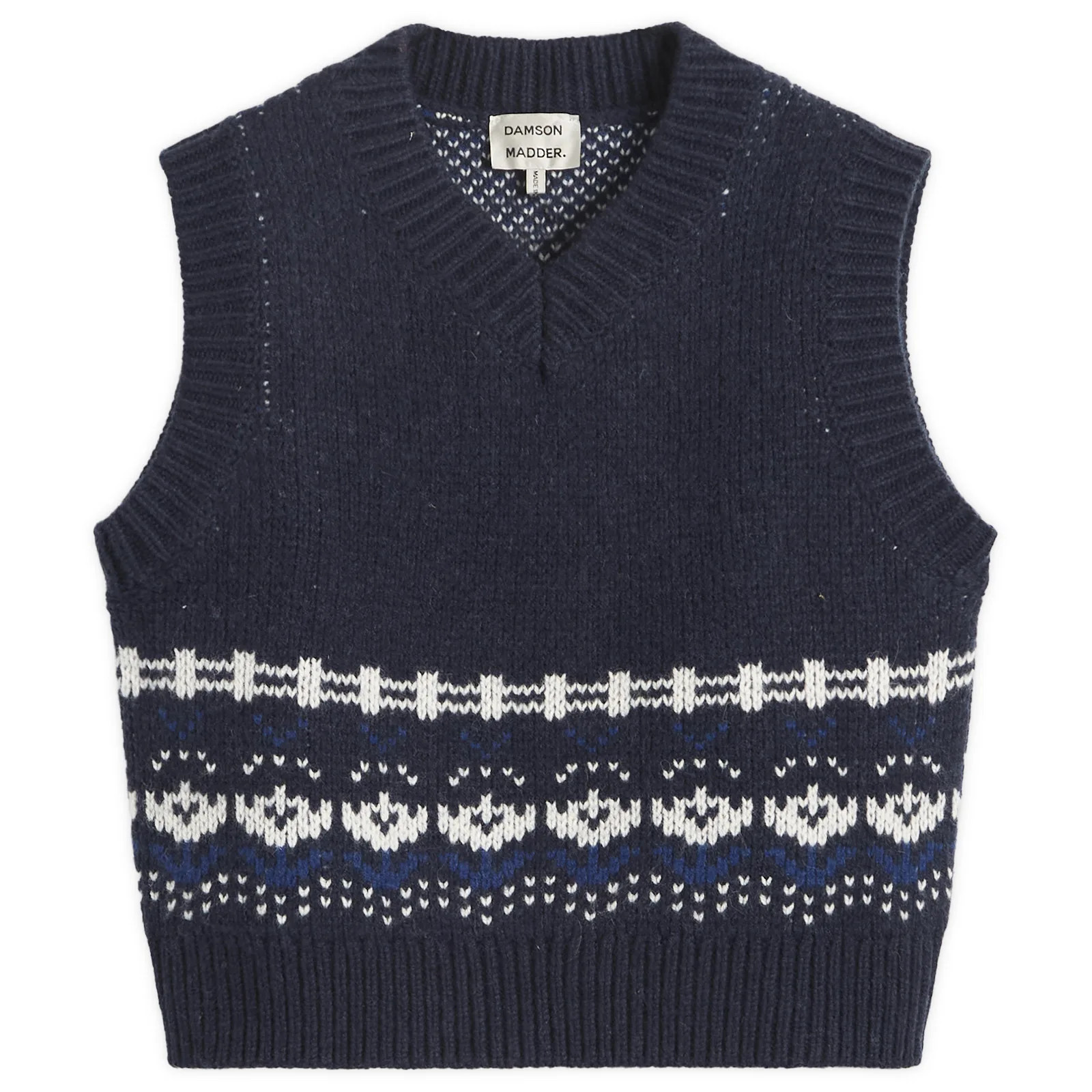 Damson Madder Women's Rhona House Knitted Vest Navy | END. Clothing
