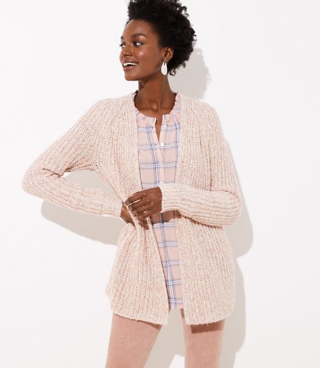 Ribbed Open Cardigan | LOFT | LOFT