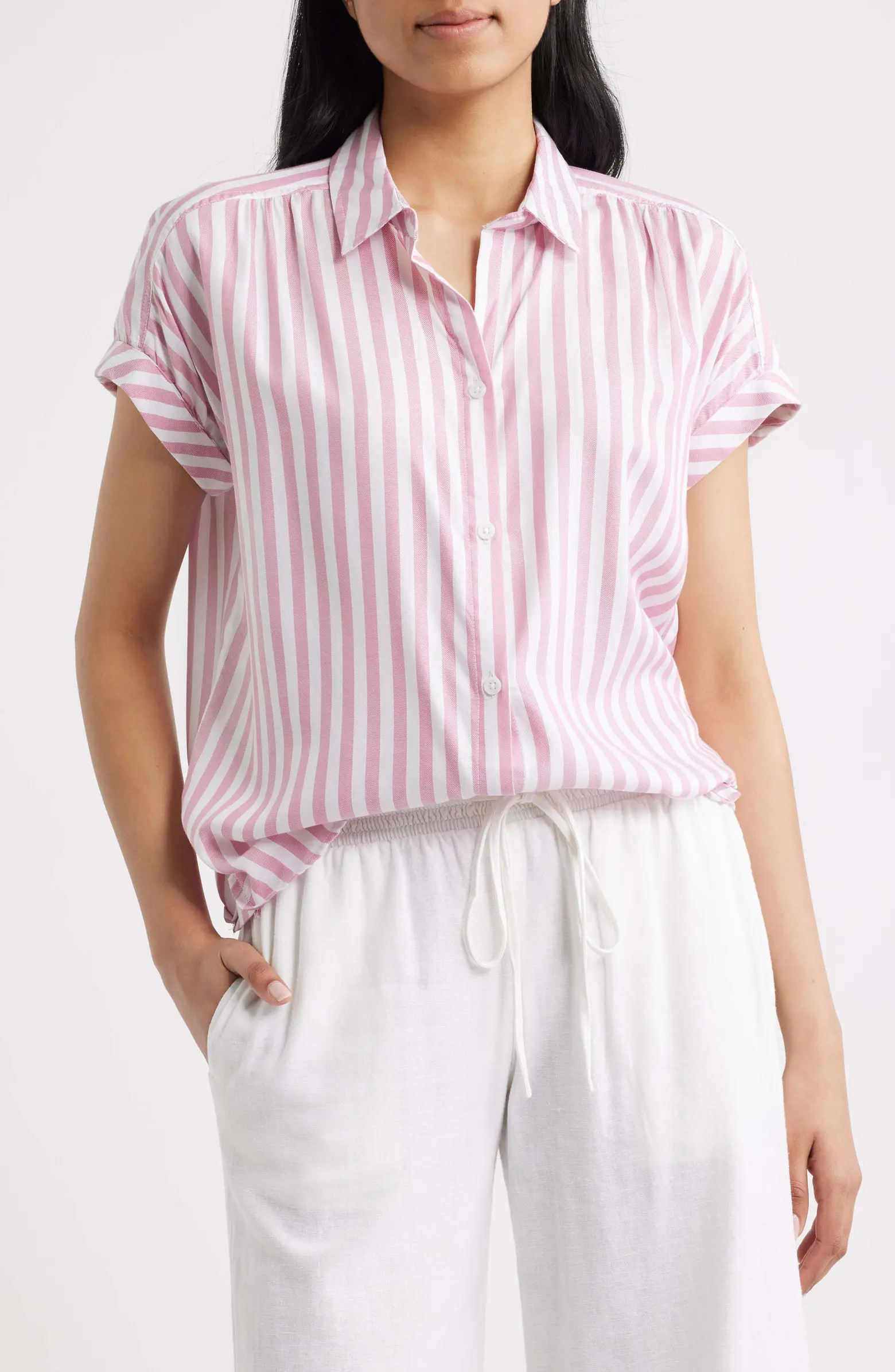 beachlunchlounge Darby Short Sleeve Button-Up Shirt | Nordstrom | Nordstrom