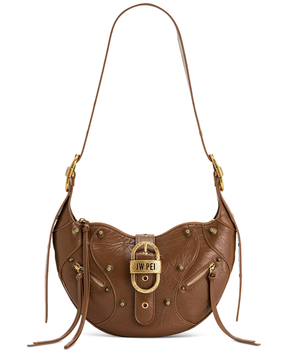 Jw Pei Tessa Crushed Small Shoulder Bag - Brown | Macy's