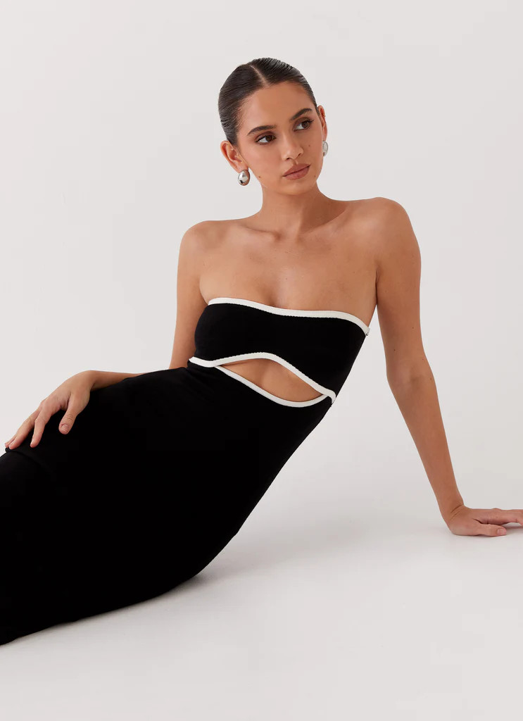 When In Rome Knit Maxi Dress - Black | Peppermayo (Global)