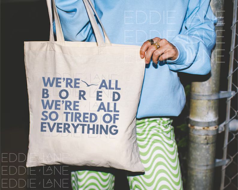 Original We're All Bored Canvas Tote Bag - Etsy | Etsy (US)