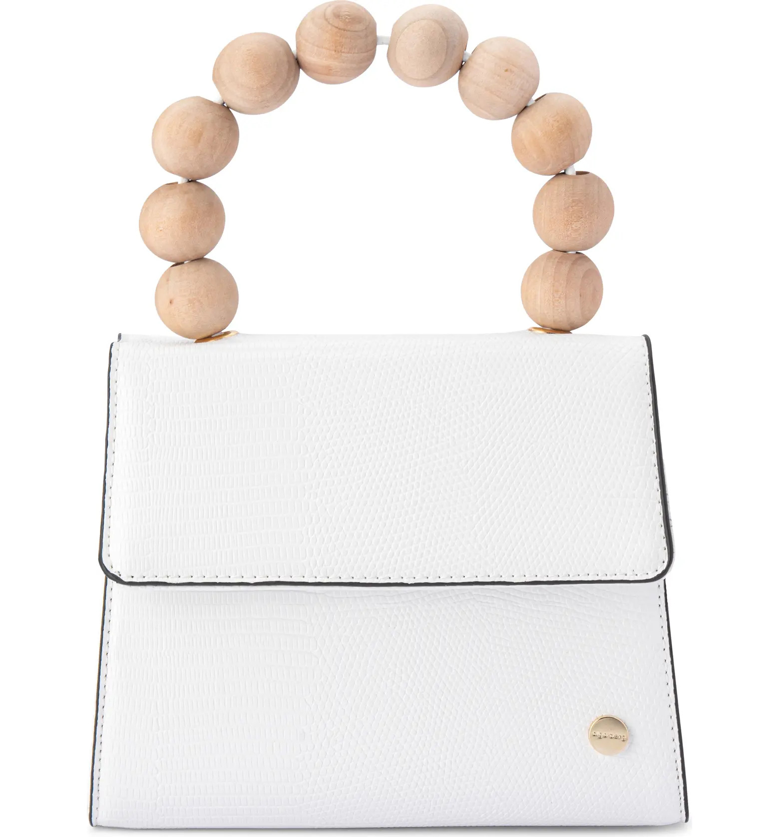Olga Berg Caylee Wooden Bead Handle Clutch | Nordstrom | Nordstrom