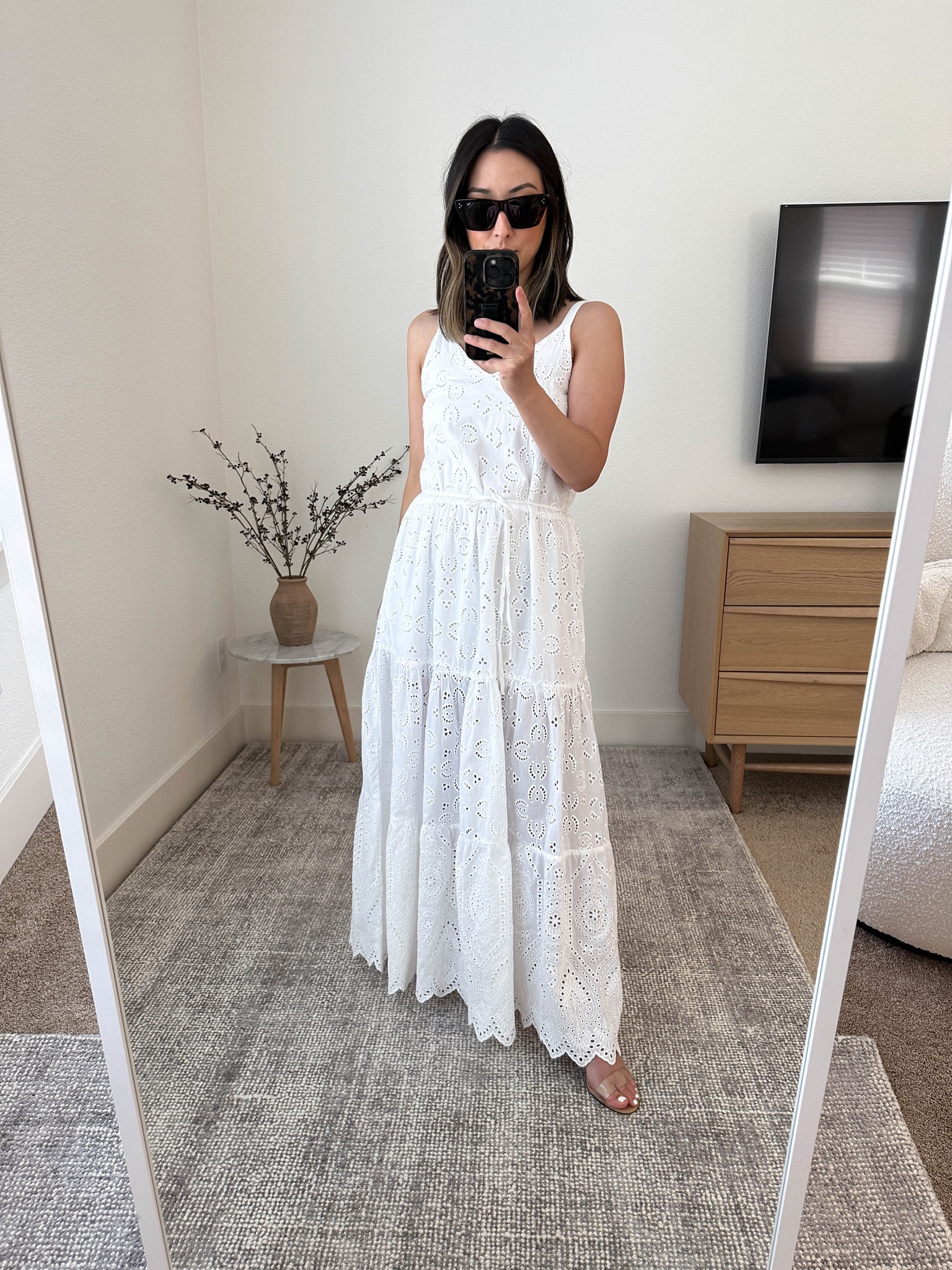 for love and lemons dress white For Love & Lemons Organza Sequin Embroidered Mini Dress