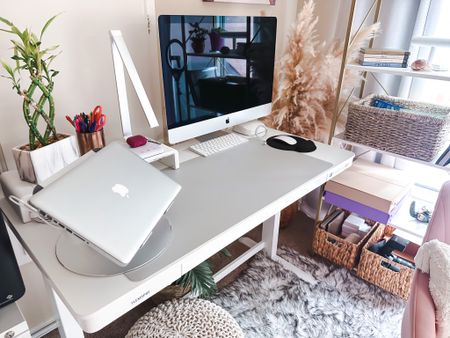 Everything is linked! 
Electric desk
Chair
Bookshelf
Laptop stand
Lamp
Decor

Home office. Barbie’s office. Barbie. Standing desk. Office decor. Girls. Chic style. Office. Work from home. Los Angeles. Remotely. Hy rid. Office desk. 


#LTKGiftGuide #LTKHolidaySale #LTKxPrime