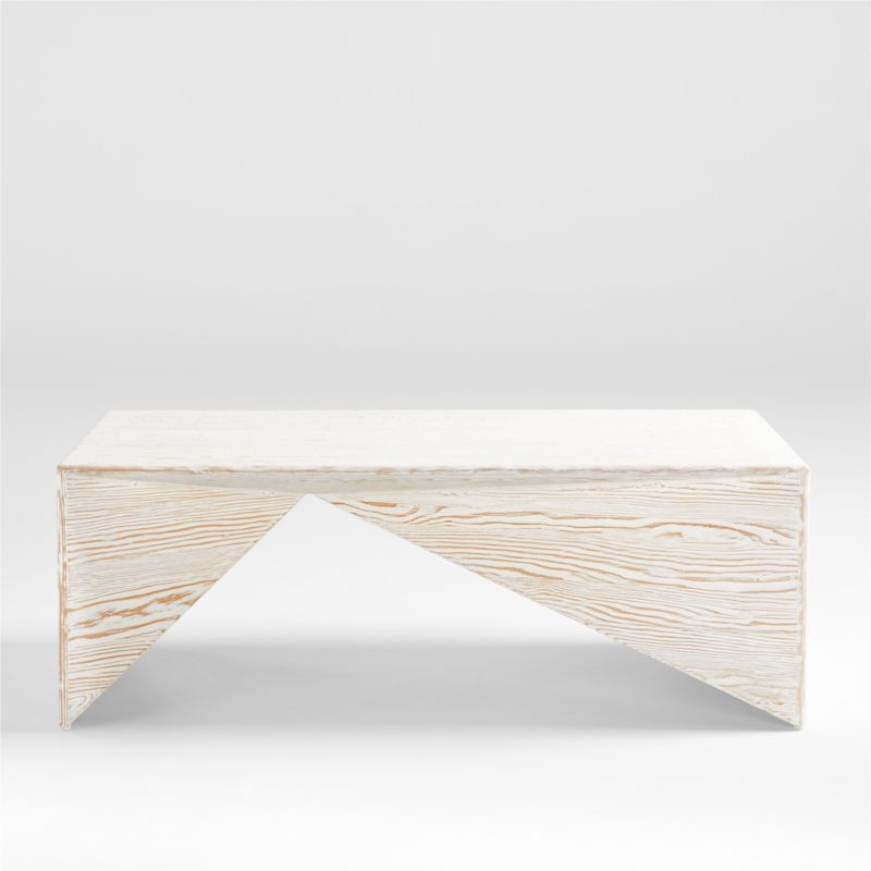 Nord Rectangular Whitewash Wood Coffee Table + Reviews | Crate & Barrel | Crate & Barrel
