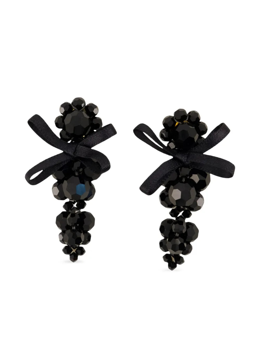 Simone Rocha Petite Bow Earrings | Black | FARFETCH | Farfetch Global