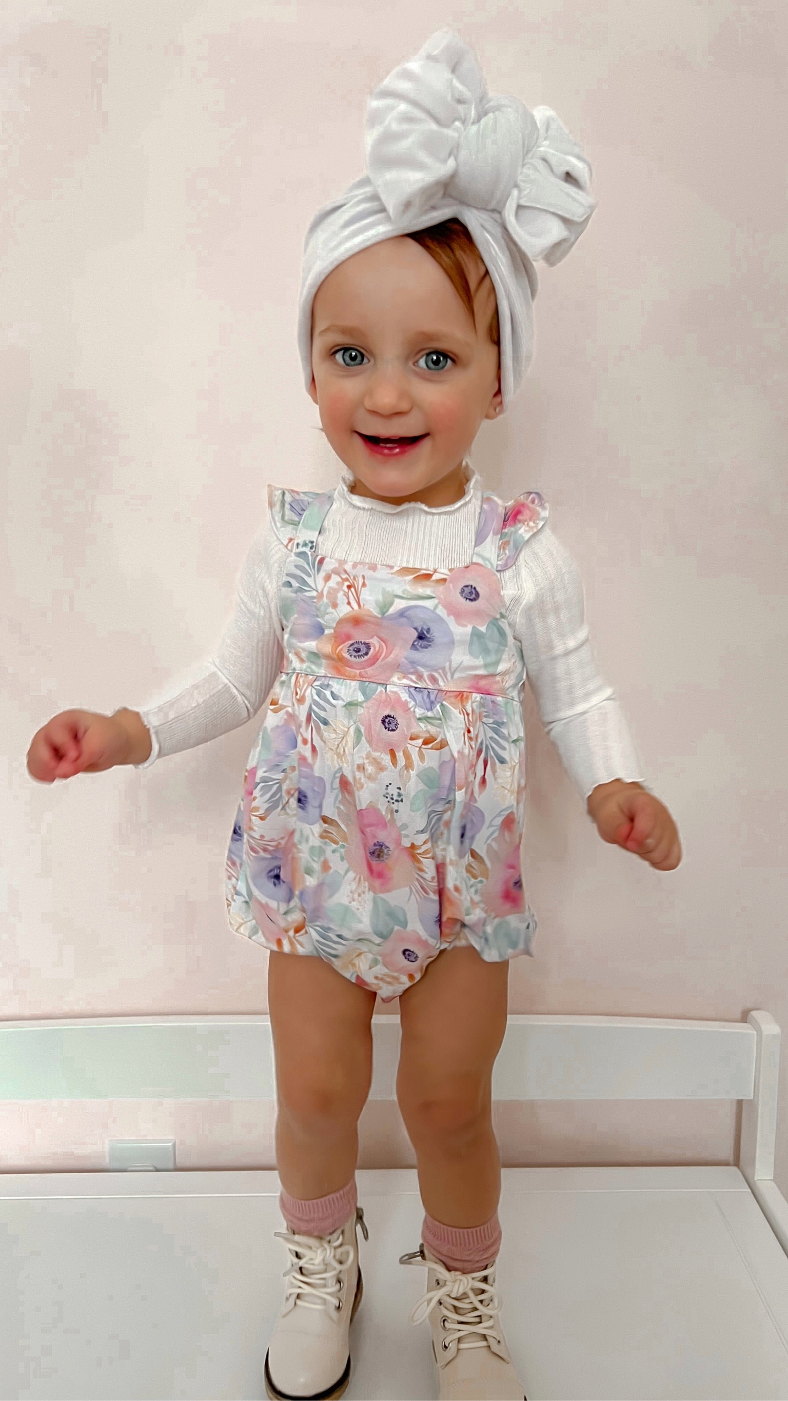 Baby girl outfit ; toddler girl outfit ; girl spring outfit ; floral bubble romper ; spring transition outfit ; baby Easter outfit ; toddler girl 

Bubble romper @blushlotus (code JULES)
Bow @tyednknots (code JULES)

#LTKSeasonal #LTKbaby #LTKkids