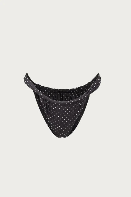 Ruched Bottom (Black Cream Polka Dot) | SAME