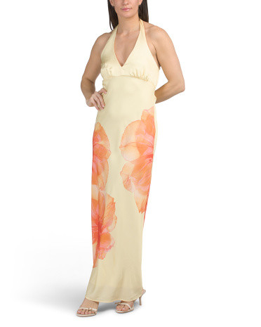 Placed Floral Halter Neck Maxi Dress | Juniors | Marshalls | Marshalls