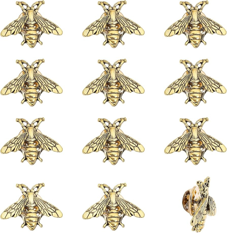 CHGCRAFT 12Pcs Bees Alloy Lapel Pins for Backpack Clothes Decorations Party Anniversary Accessori... | Amazon (US)