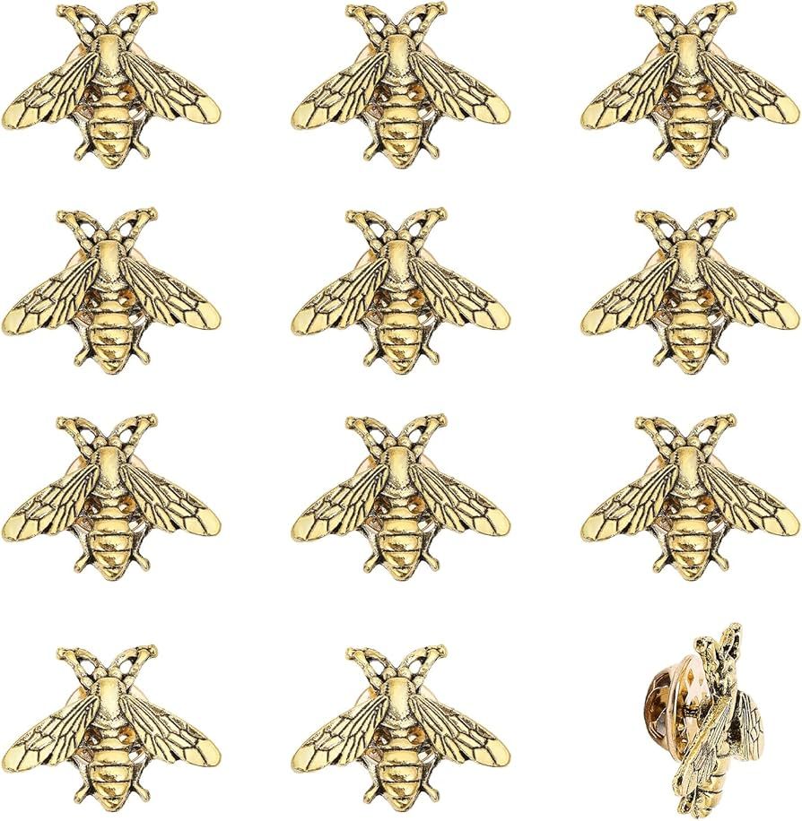 CHGCRAFT 12Pcs Bees Alloy Lapel Pins for Backpack Clothes Decorations Party Anniversary Accessori... | Amazon (US)