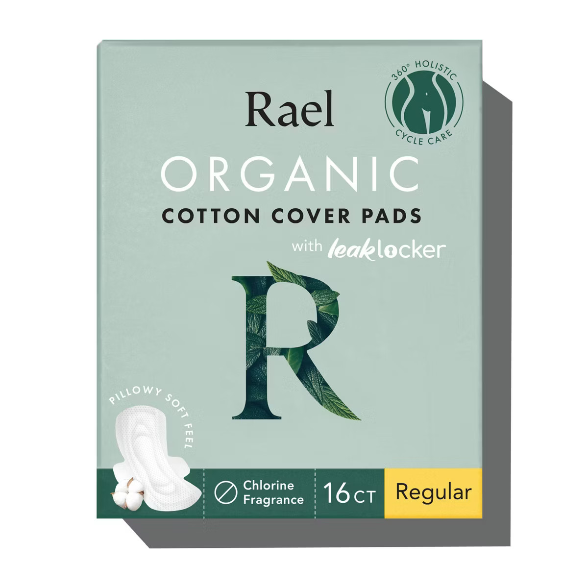 Rael Organic Cotton Cover Regular Menstrual Fragrance Free Pads - Unscented - 16ct | Target