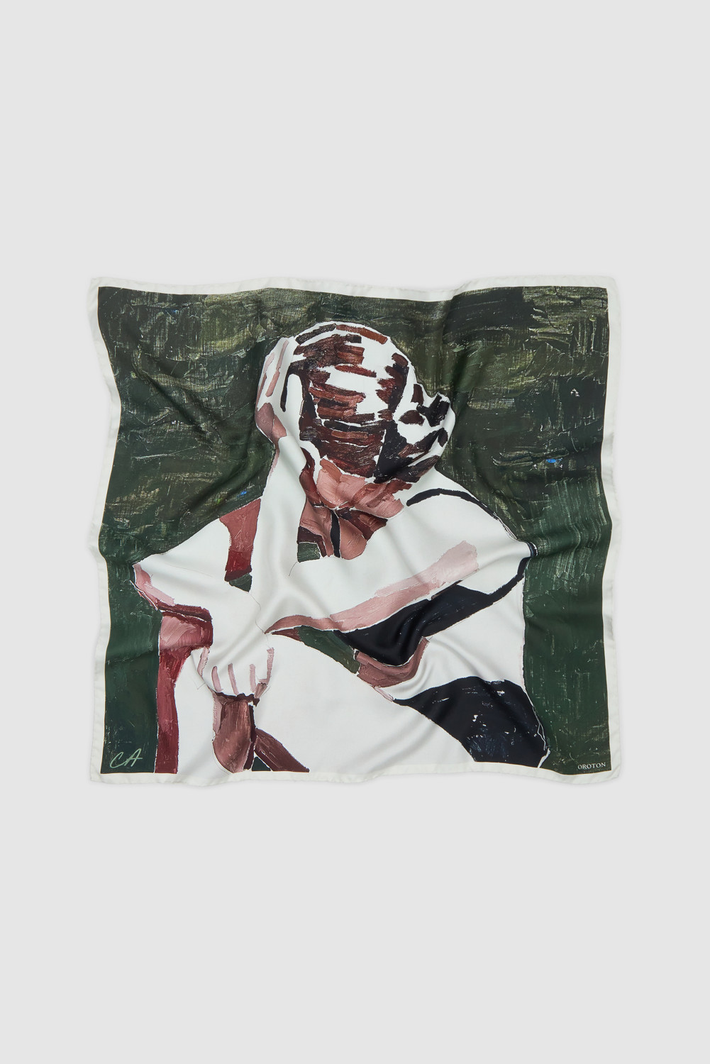 The Swimmer Scarf Olive | Oroton