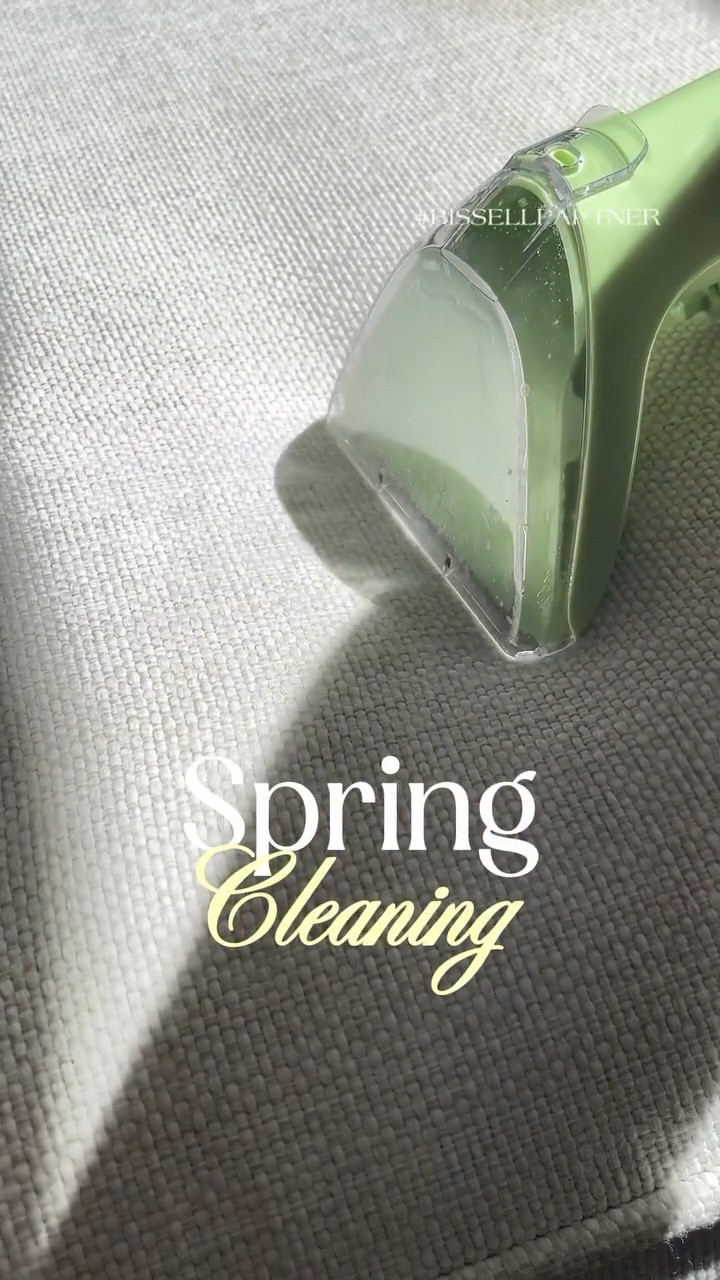 #bissellpartner Spring clean with me 🌴@bissellclean say ‘CLEAN” to shop 🔗 Need a fast easy way to clean those every day spills & morning coffee stains? The Little Green Mini is my new bff for motherhood. The best portable deep cleaning spot remover ready to take on a day of oopsies. What needs deep cleaning in your home? 
#LittleGreenMini #spotcleaner #petstainremoval #BISSELLClean.