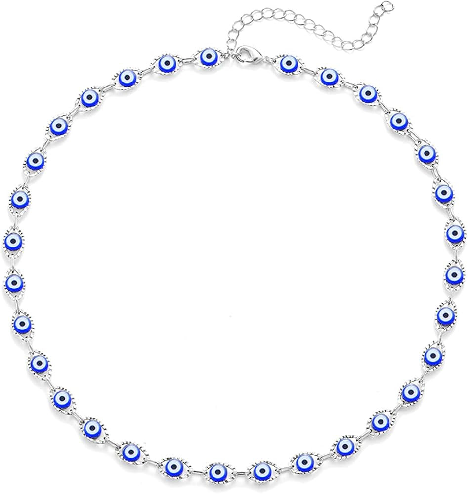 Blue eye choker silver | Amazon (US)