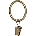 Ivilon Drapery Curtain Clip Rings - Clips Ring for Panels 1.7", Set of 14 Warm Gold | Amazon (US)
