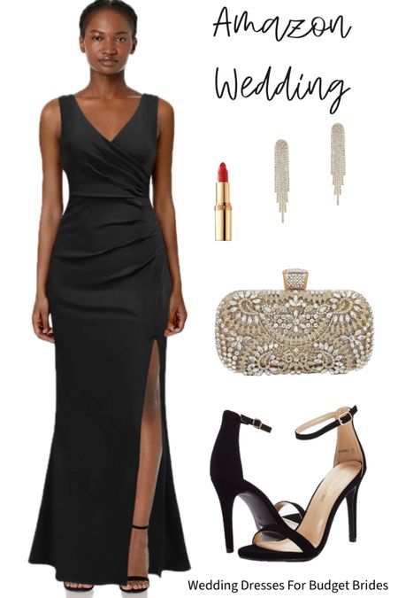 Affordable and chic black and gold black tie wedding guest outfit idea. 

#satindresses #amazondresses #fulllengthgowns #formalwedding #blacktiewedding

#LTKStyleTip #LTKWedding #LTKSeasonal