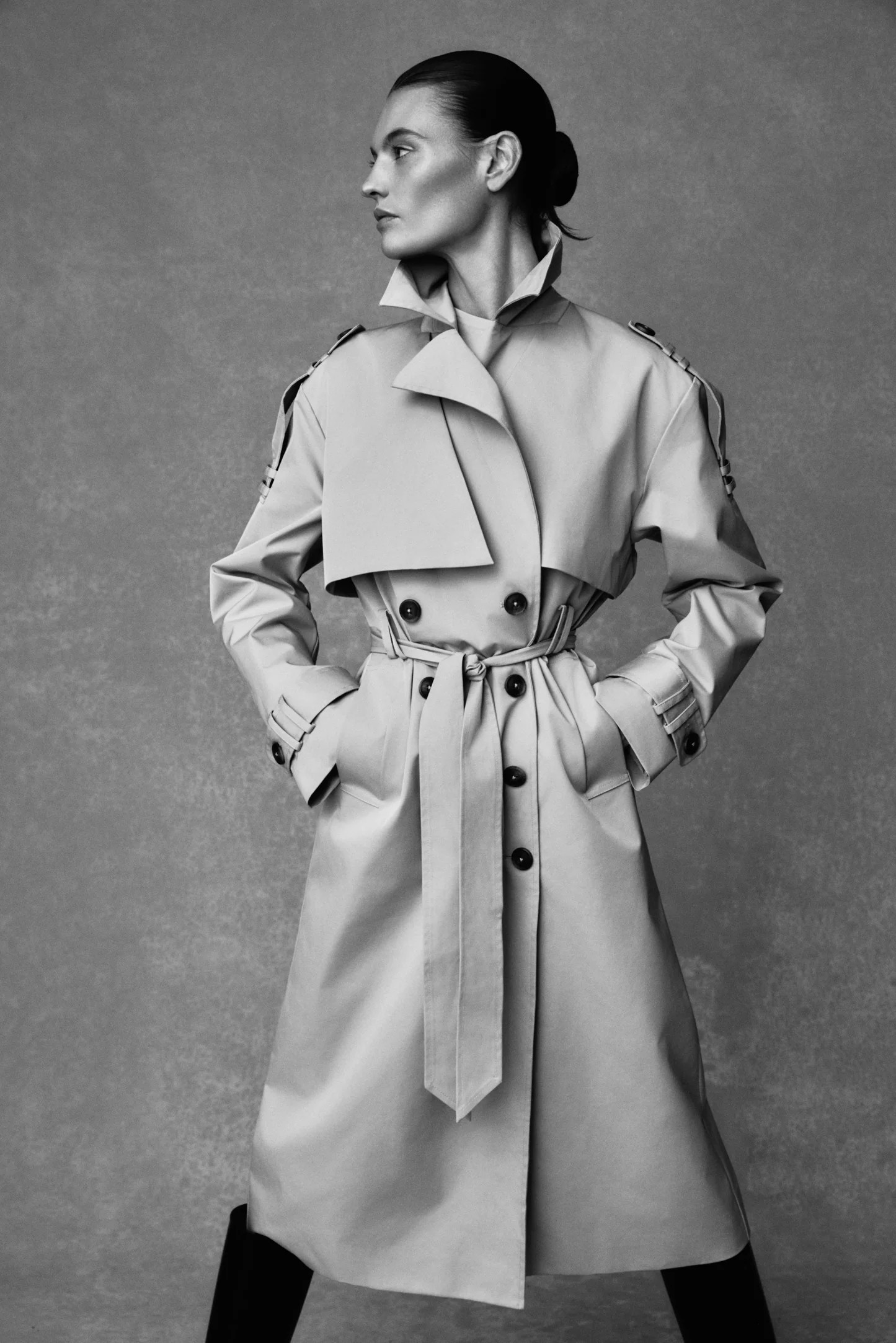 Lois Twill Trench Coat - Camel | Meshki (APAC)
