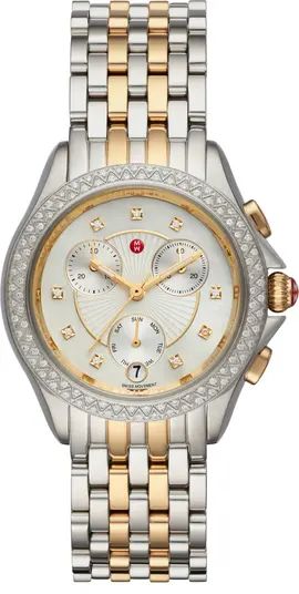 MICHELE Belmore Diamond Chronograph Watch, 38mm | Nordstromrack | Nordstrom Rack