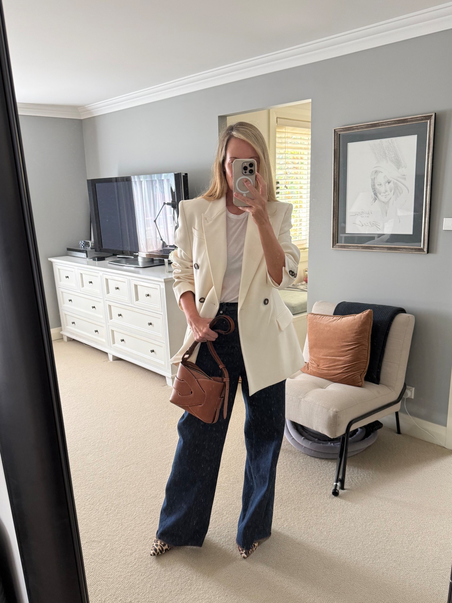 On my way to Melbourne! Blazer is Camilla and Marc, bag is Polene

#LTKautumn #LTKover50style #LTKaustralia