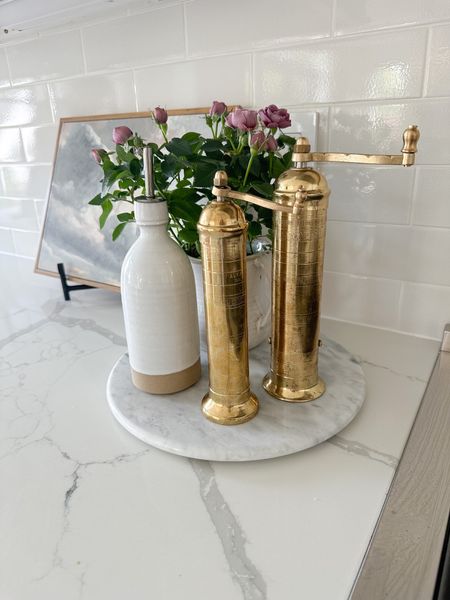 On sale! Our brass salt and pepper mills from McGee and Co. Kitchen home decor, kitchen counter styling, Memorial Day sale 

#LTKhome #LTKstyletip #LTKsalealert