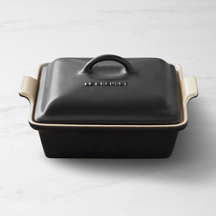 Le Creuset Heritage Stoneware Shallow Square Covered Baker, 2-Qt. | Williams-Sonoma