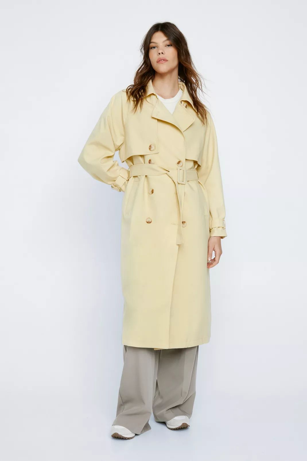 Twill Double Breasted Trench Coat | Nasty Gal US