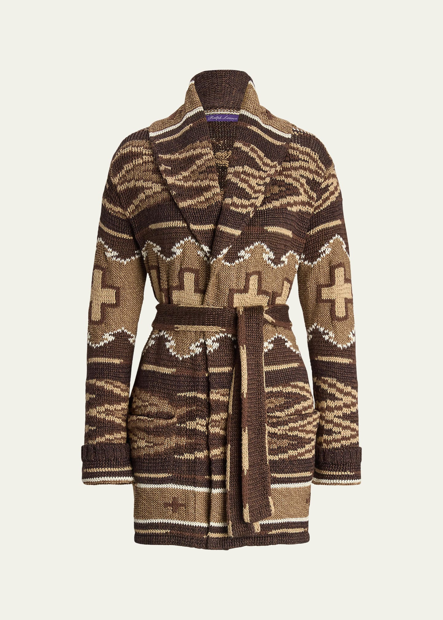 Ralph Lauren Collection Shawl Knit Self-Tie Cardigan | Bergdorf Goodman