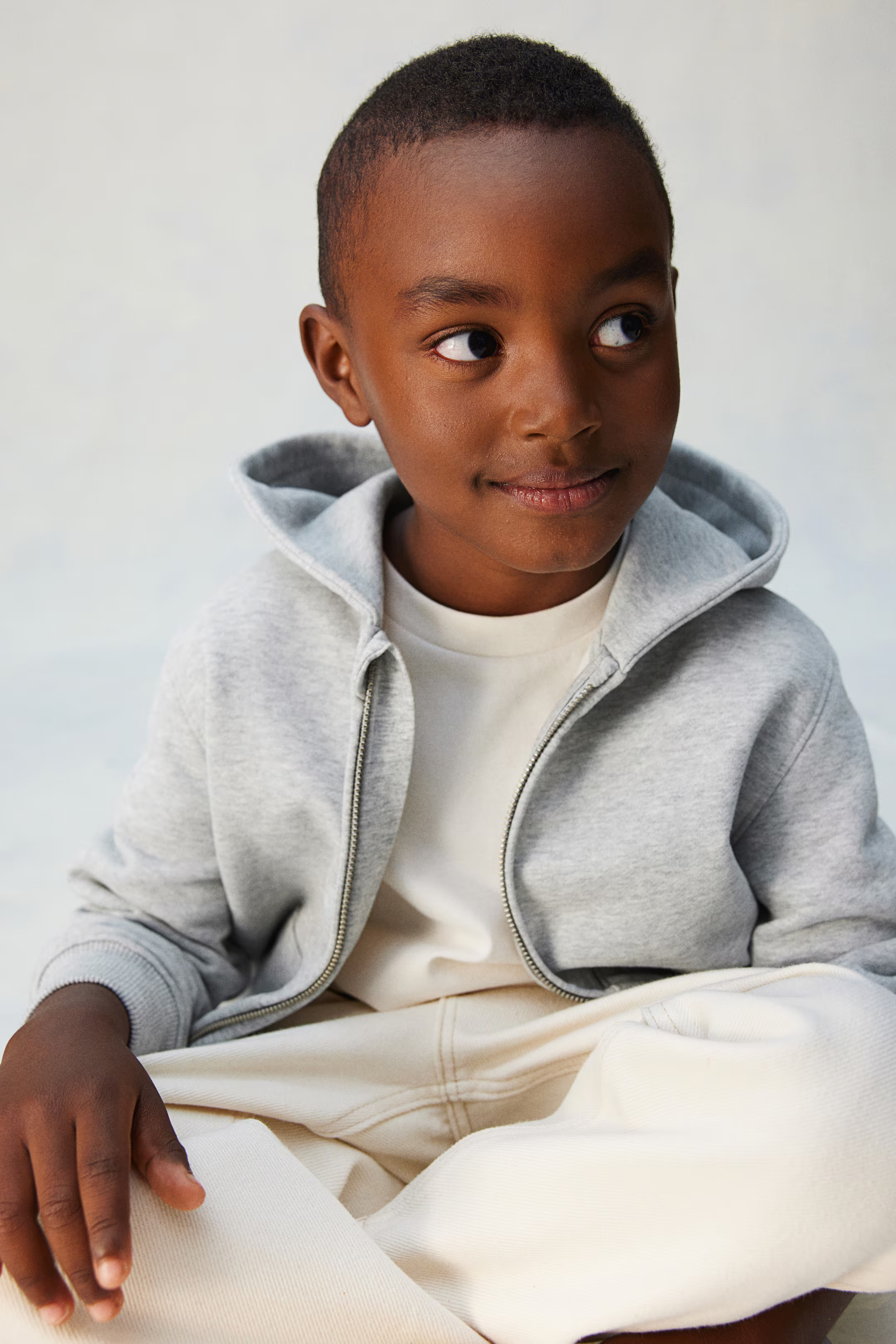 Hooded Cotton Sweatshirt Jacket | H&M (US + CA)