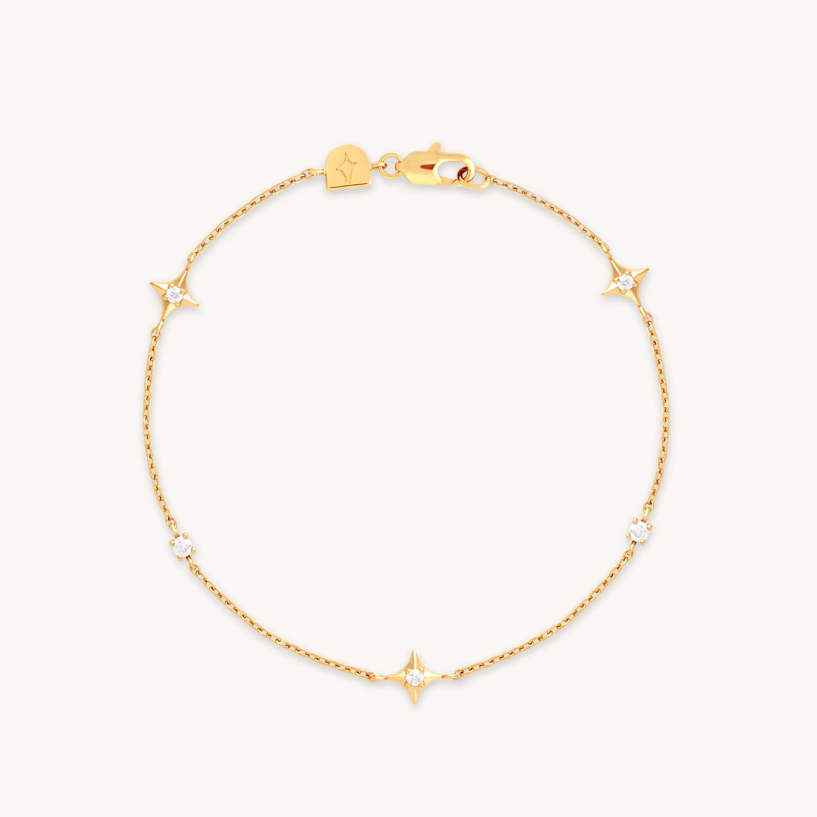 Cosmic Star Charm Bracelet in Gold | Astrid & Miyu UK
