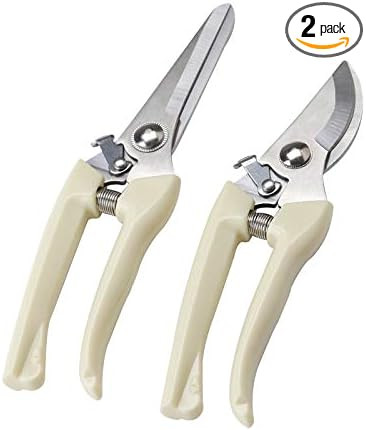 2 pack Garden Flower Scissors,Lightweight Hand Pruners Make Cut Smooth & Clean,Premium Plant Shea... | Amazon (US)