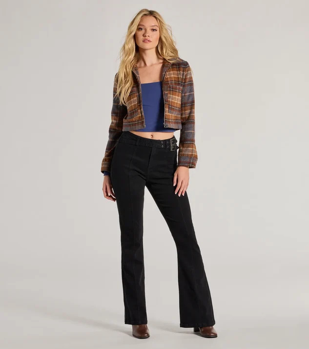 Cool Icon High-Rise Belted Bootcut Pants | Windsor Stores