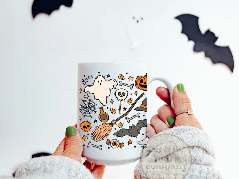 Fall Halloween Coffee Mug Halloween Gifts for Her Halloween Home Decor - Etsy | Etsy (US)