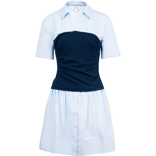 Tanya Taylor | Leanne Dress, Oxford (Blue/Maritime (Blue, Size 22) | Maisonette | Maisonette